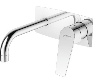 Monomando de lavabo empotrado caño 16 cm Cromado Kloe